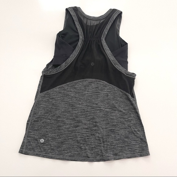 Lululemon Work The Circuit Tank in Heathered Black / Black Size 6 - Picture 6 of 9